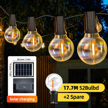 Solar String Lights Outdoor with Shatterproof Bulbs - Smarsty