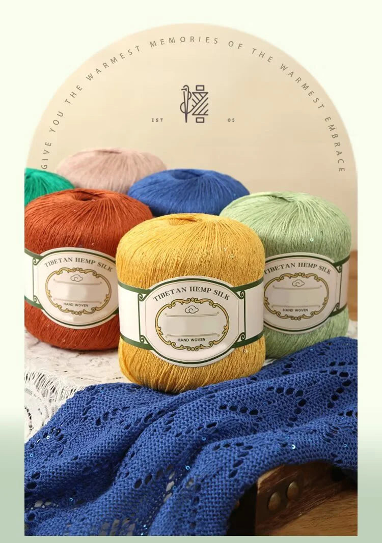 Cotton Linen Lace Yarn for Summer Crochet Projects - Smarsty