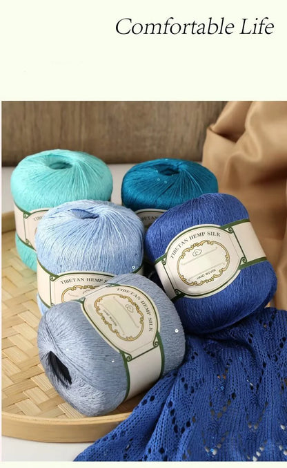 Cotton Linen Lace Yarn for Summer Crochet Projects - Smarsty