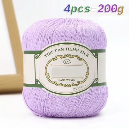 Cotton Linen Lace Yarn for Summer Crochet Projects - Smarsty