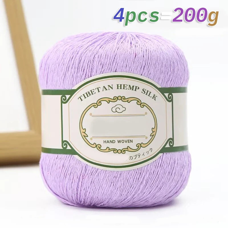 Cotton Linen Lace Yarn for Summer Crochet Projects - Smarsty