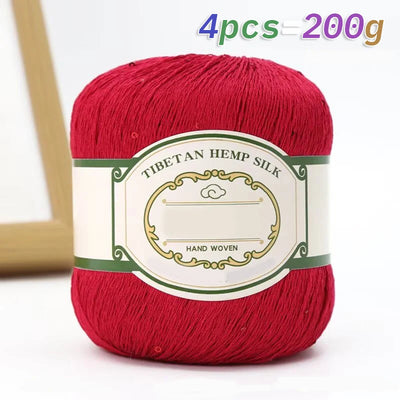 Cotton Linen Lace Yarn for Summer Crochet Projects - Smarsty