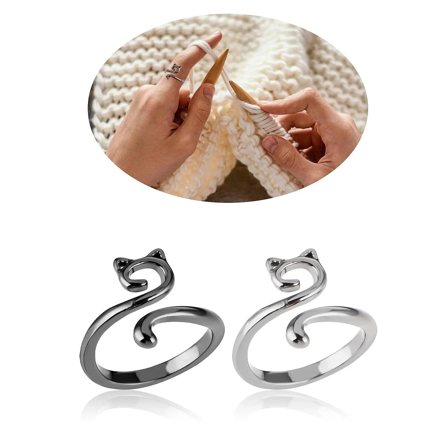 Adjustable Knitting Crochet Rings for Faster Yarn Tension - Smarsty