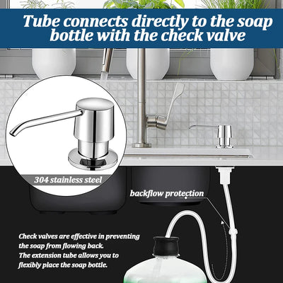 Stainless Steel Soap Dispenser Extension Kit for Kitchen - Smarsty