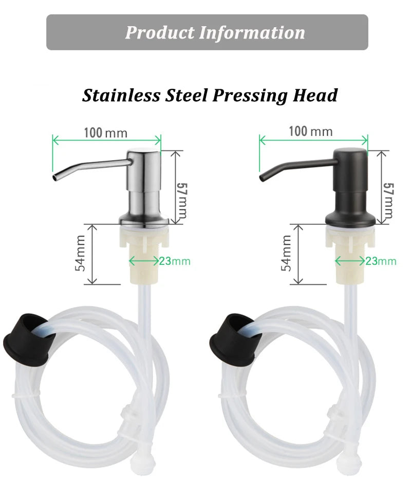 Stainless Steel Soap Dispenser Extension Kit for Kitchen - Smarsty