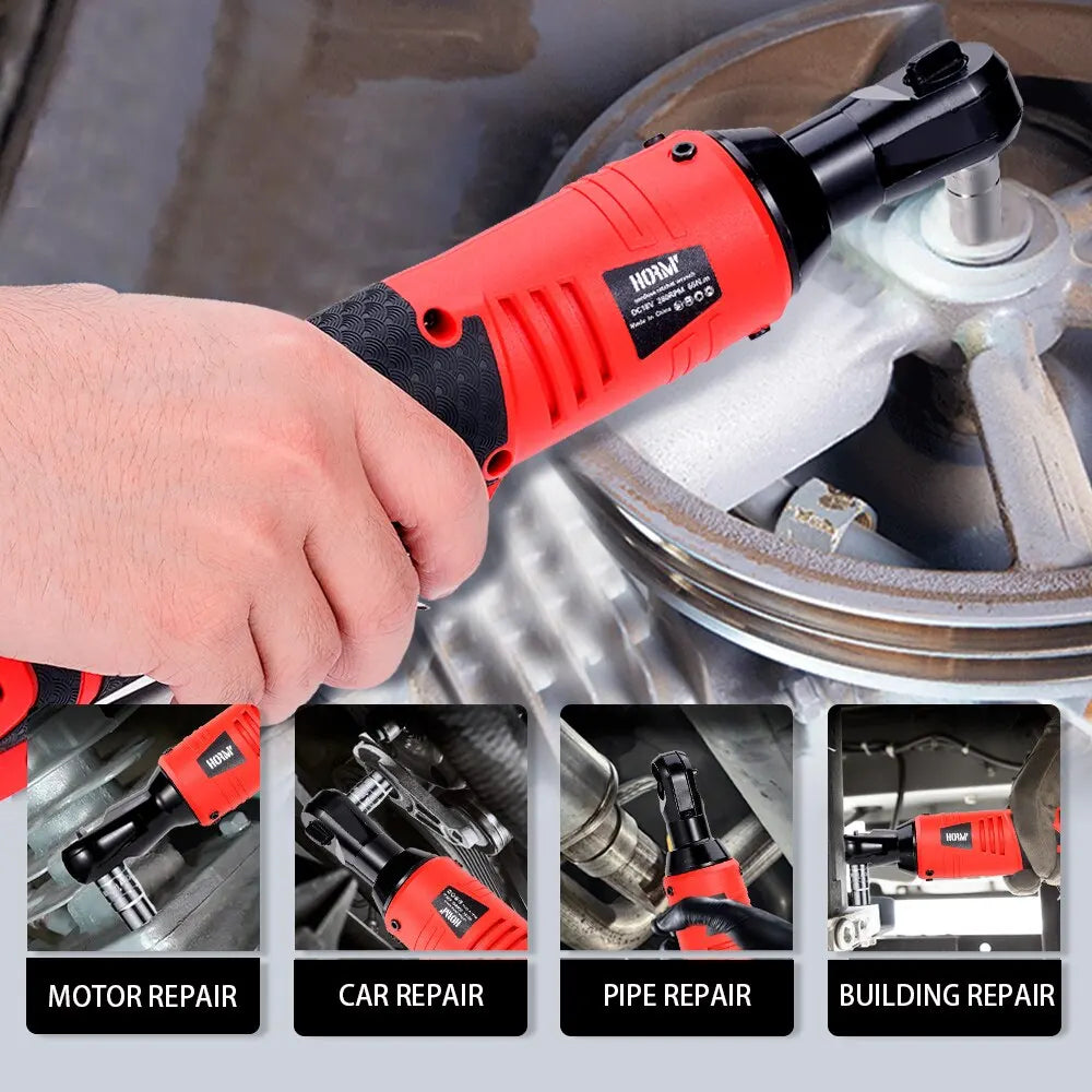 Cordless Electric Wrench 65Nm Right Angle Ratchet Tool - Smarsty