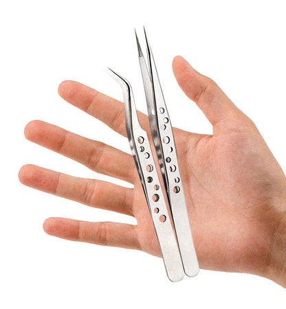 Precision Anti-Static Tweezers for Electronics Repair - Smarsty