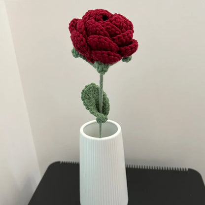 Efun Crochet Rose Bouquet for Elegant Home Decoration - Smarsty