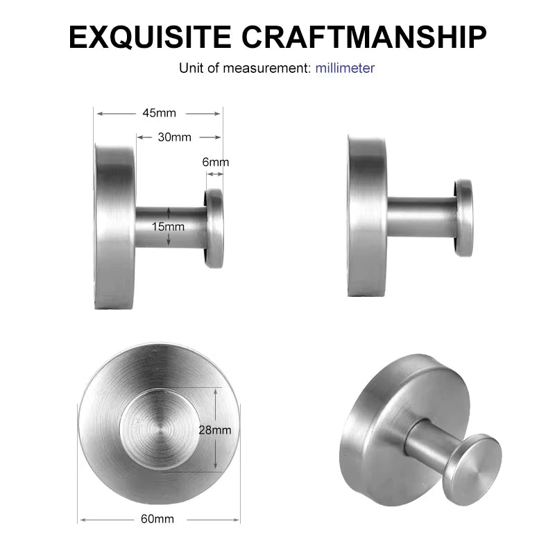 Suction Cup Hooks Waterproof Stainless Steel Bathroom Holders - Smarsty