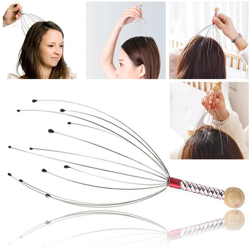 Stainless Steel Octopus Head Massager for Relaxation - Smarsty