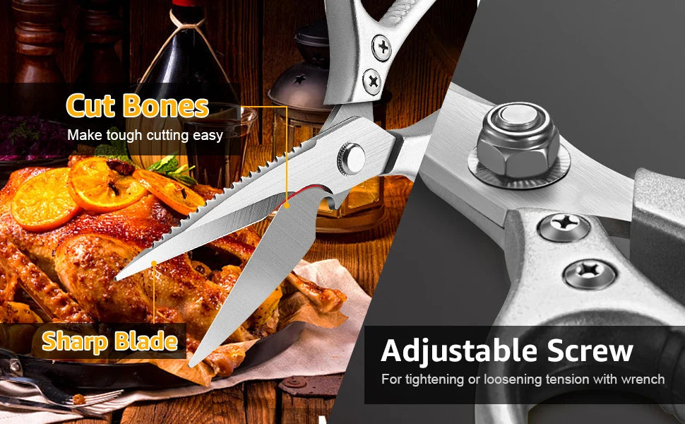 Stainless Steel Multi-Function Kitchen Scissors for Easy Food Prep - Smarsty