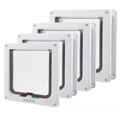 Two-Way Cat Door With Acrylic Glass Design - Smarsty