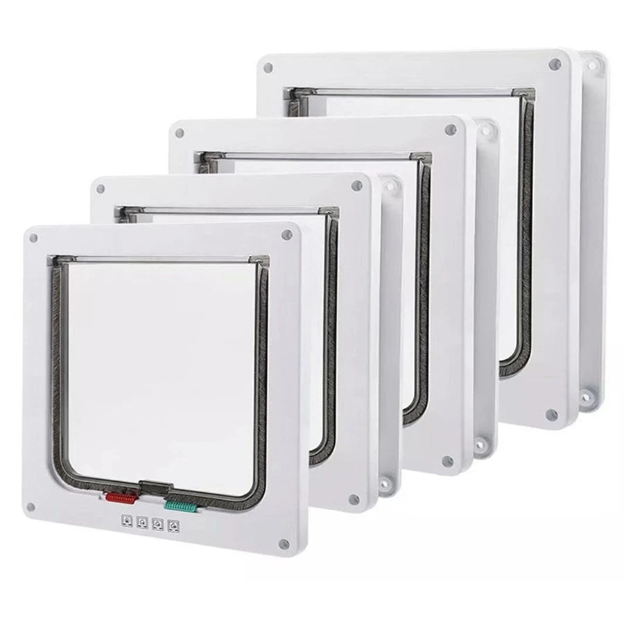 Two-Way Cat Door With Acrylic Glass Design - Smarsty