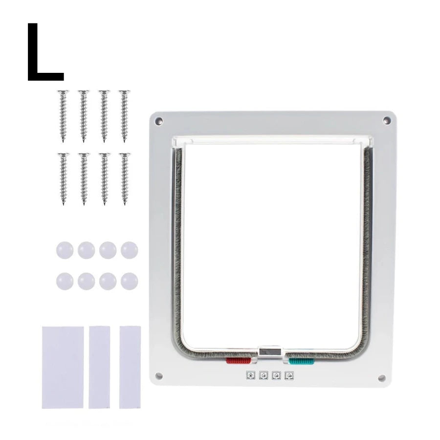 Two-Way Cat Door With Acrylic Glass Design - Smarsty