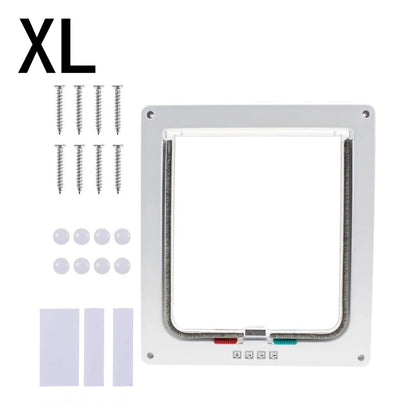 Two-Way Cat Door With Acrylic Glass Design - Smarsty