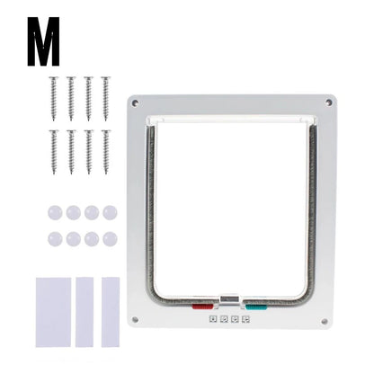 Two-Way Cat Door With Acrylic Glass Design - Smarsty