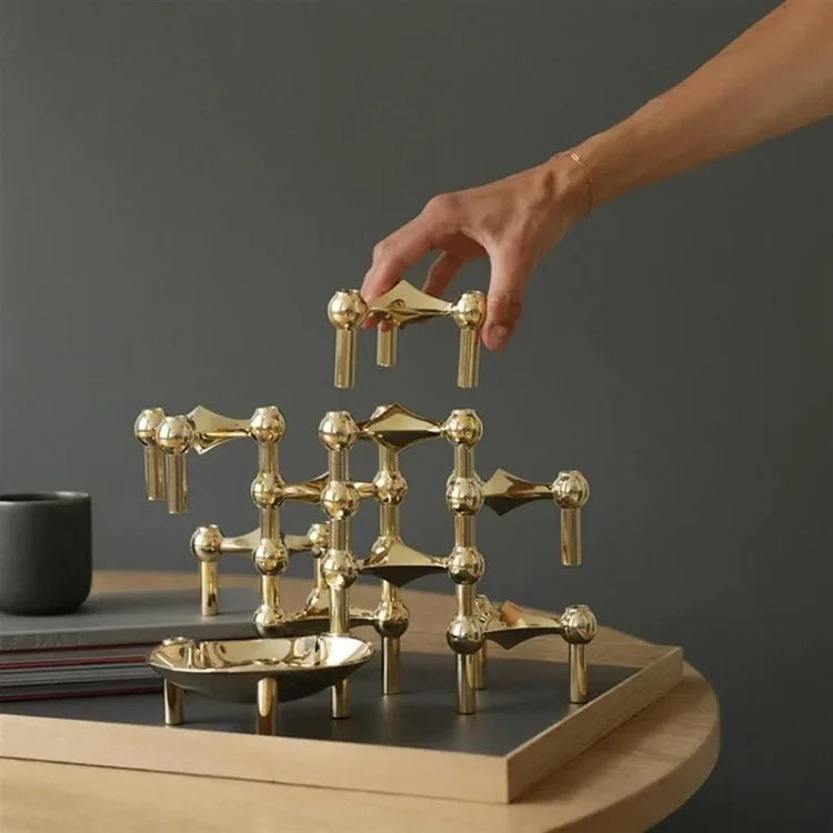 Metal Molecular Structure Candle Holder for Modern Home Decor - Smarsty