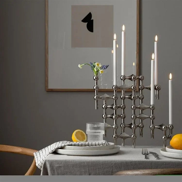 Metal Molecular Structure Candle Holder for Modern Home Decor - Smarsty