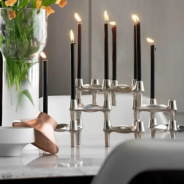 Metal Molecular Structure Candle Holder for Modern Home Decor - Smarsty