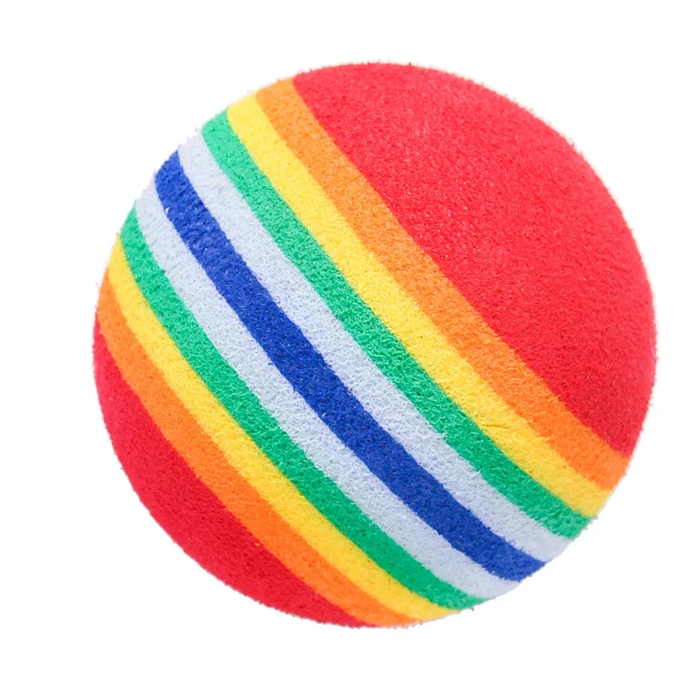 Interactive Rainbow EVA Cat Ball for Chewing and Play - Smarsty