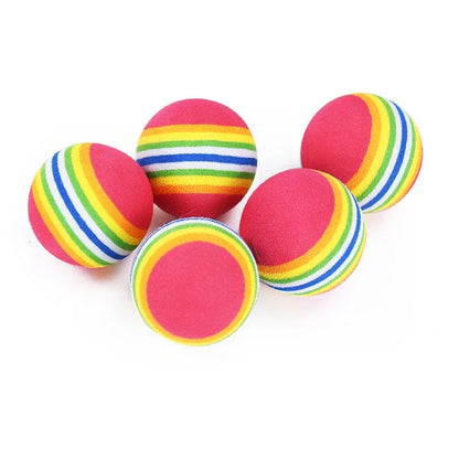 Interactive Rainbow EVA Cat Ball for Chewing and Play - Smarsty
