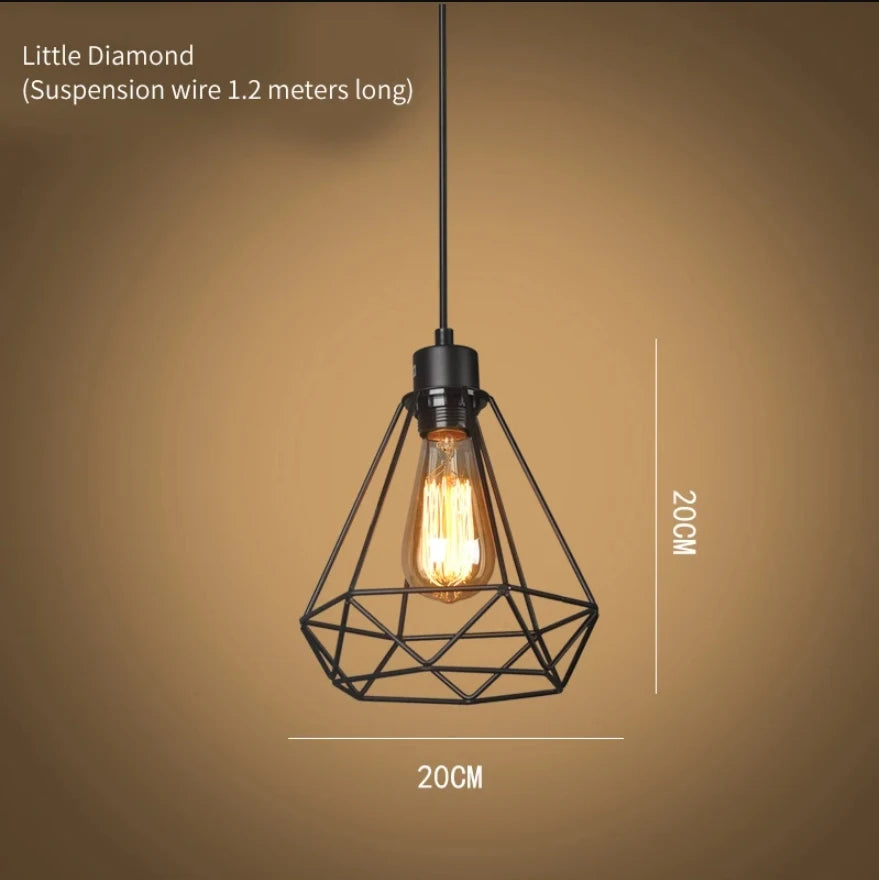 Nordic Geometric Iron Pendant Light for Unique Decor - Smarsty