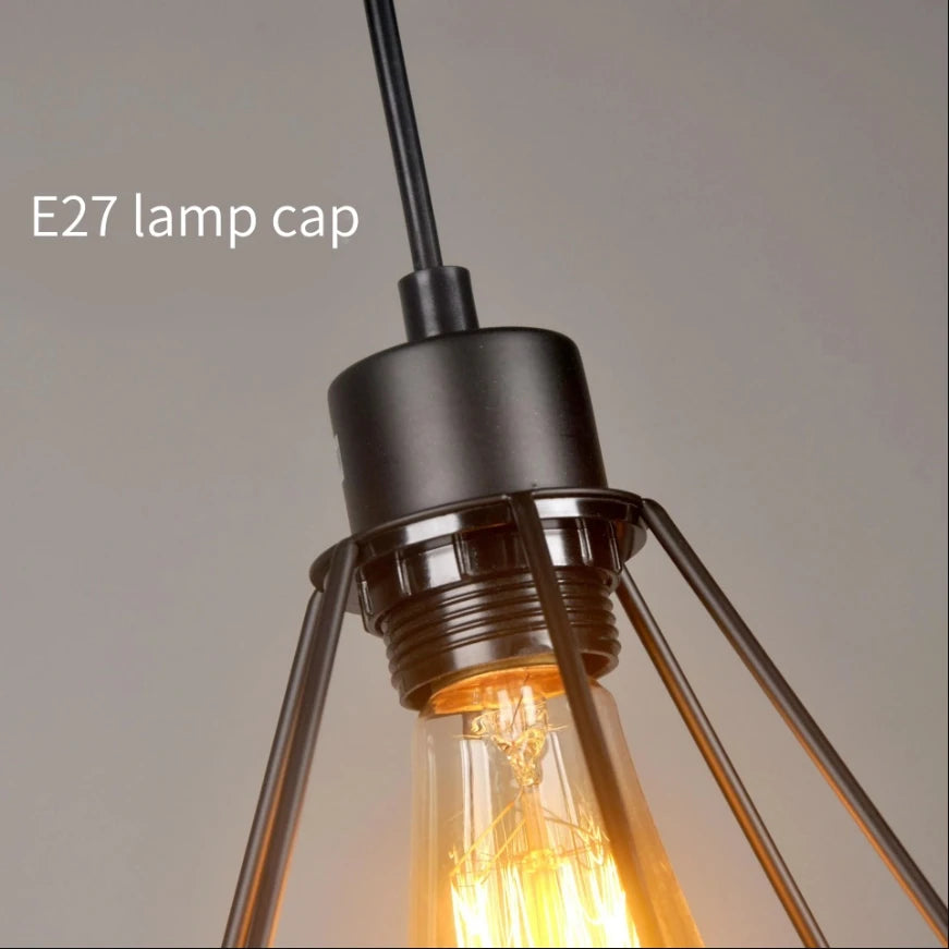 Retro Nordic Geometric Pendant Light Fixture for Unique Decor - Smarsty