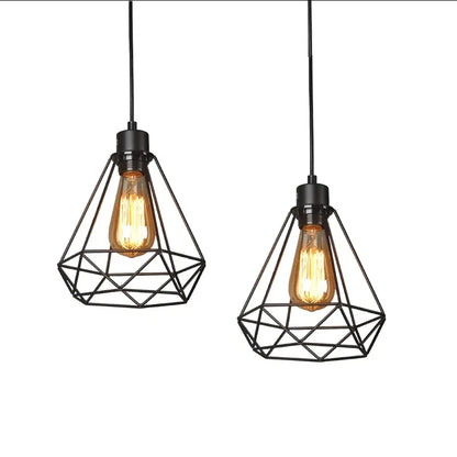 Retro Nordic Geometric Pendant Light Fixture for Unique Decor - Smarsty