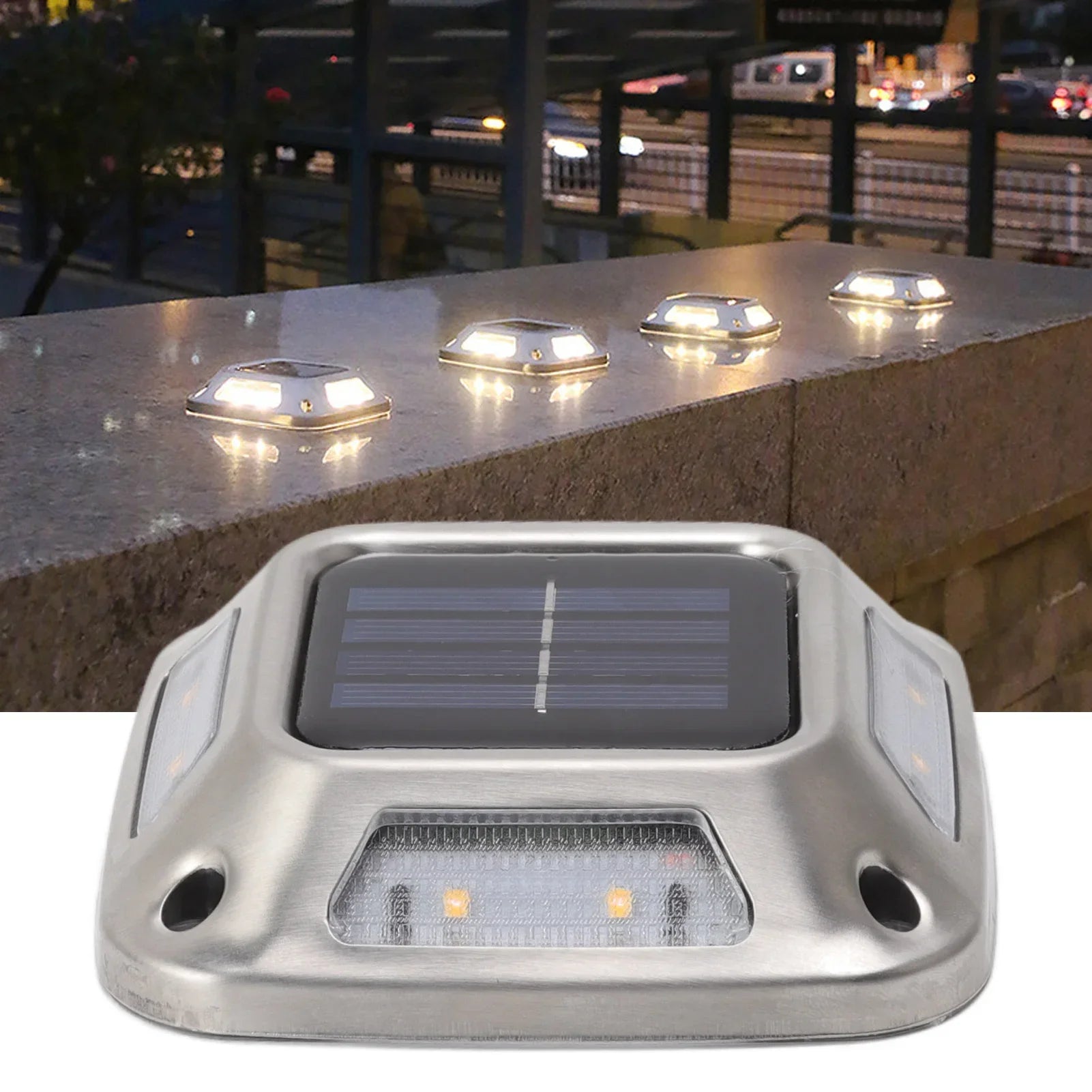 Solar Ground Light With 8 LEDs Waterproof Warm Glow - Smarsty