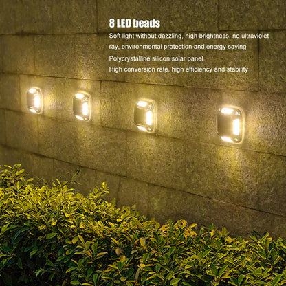 Solar Ground Light With 8 LEDs Waterproof Warm Glow - Smarsty