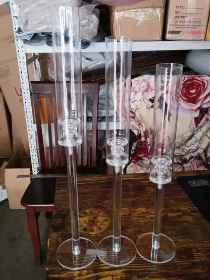 Crystal Candle Holders Set for Elegant Weddings - Smarsty