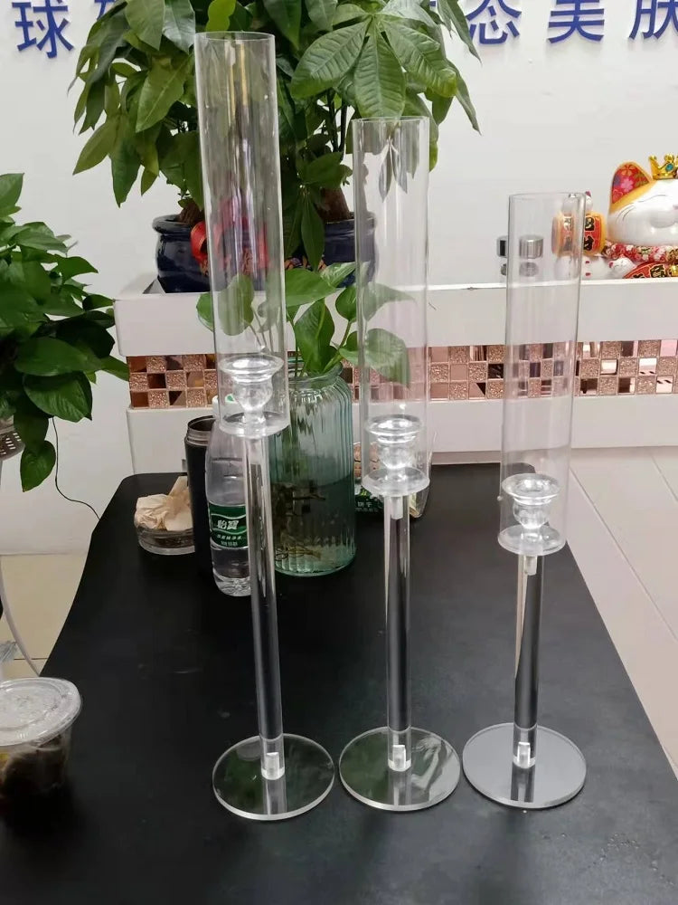 Crystal Candle Holders Set for Elegant Weddings - Smarsty