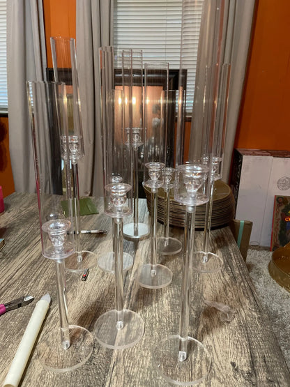 Crystal Candle Holders Set for Elegant Weddings - Smarsty