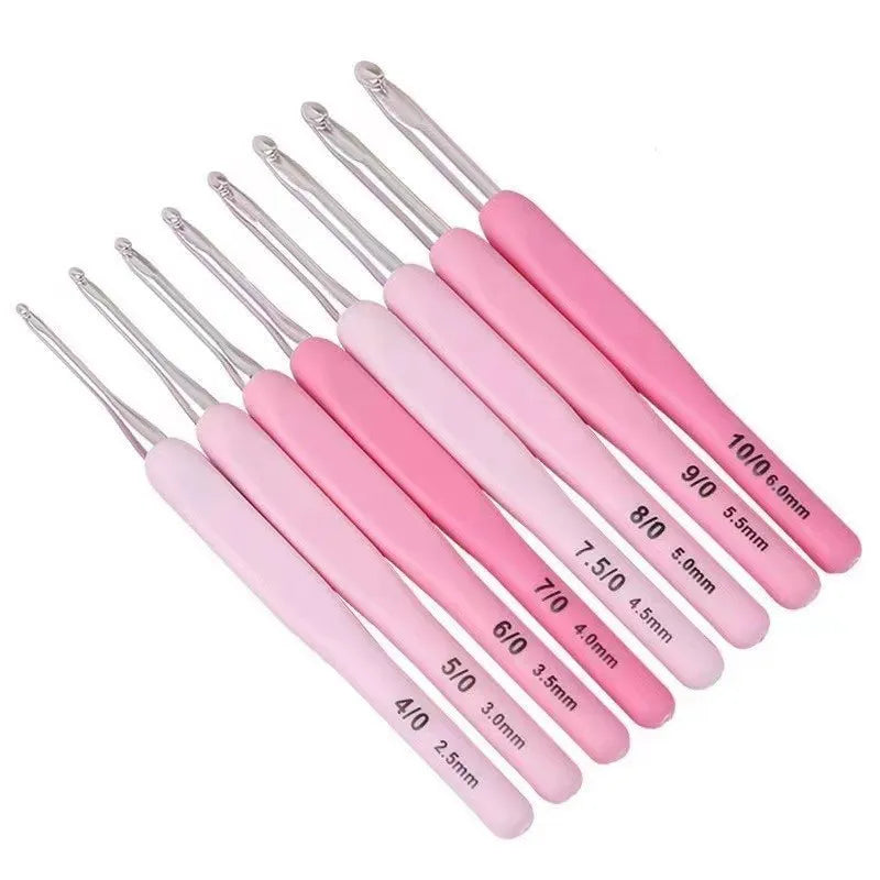 Ergonomic 9 Piece Crochet Hook Set for Knitting - Smarsty