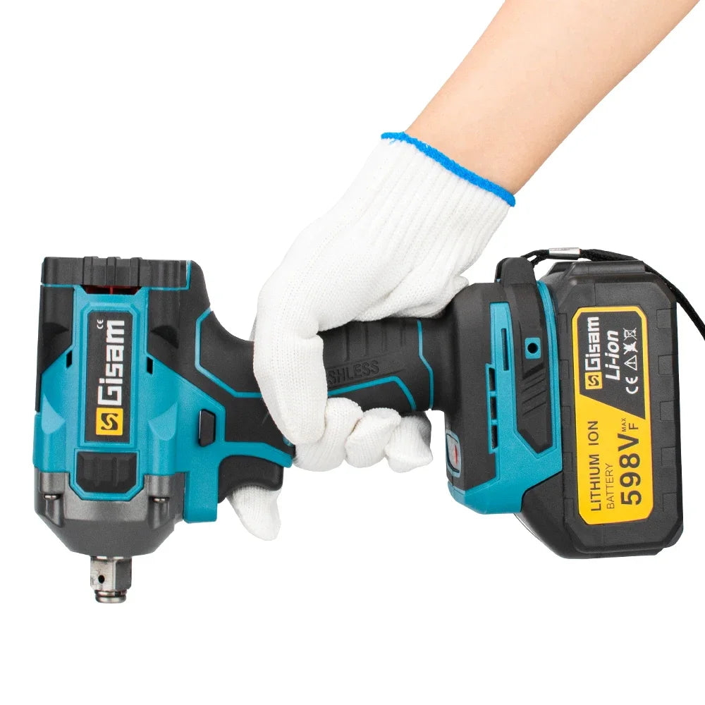 Gisam 1000NM Brushless Electric Impact Wrench Power Tool - Smarsty
