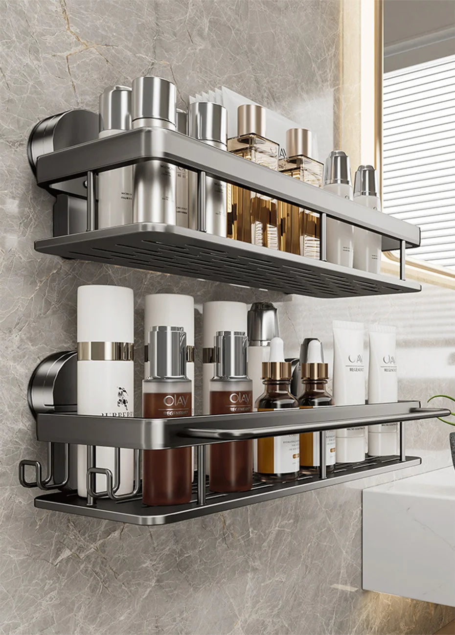 Bathroom Suction Cup Storage Rack for Easy Organization - Smarsty