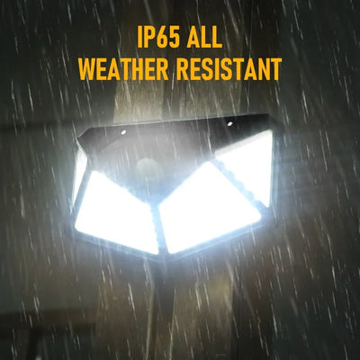 100 LED Solar Wall Lamp with Motion Sensor Waterproof Outdoor Light - Smarsty
