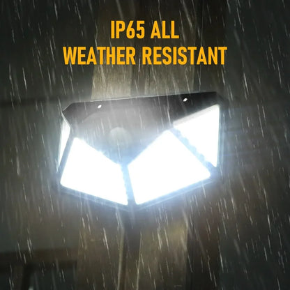 100 LED Solar Wall Lamp with Motion Sensor Waterproof Outdoor Light - Smarsty