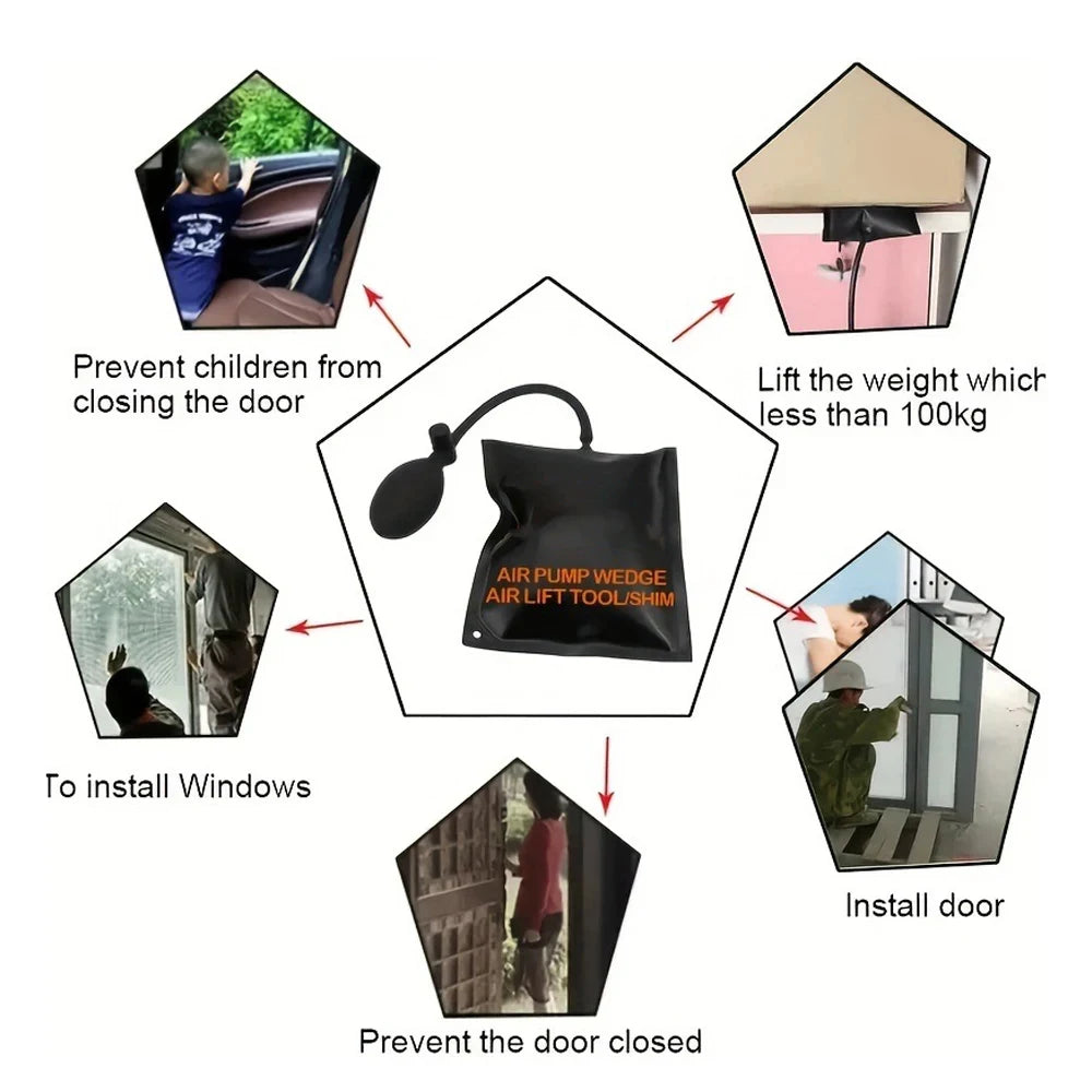 Inflatable Air Pump Wedges for Easy Car Window Installation - Smarsty