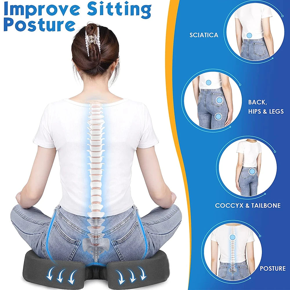 Memory Foam Seat Cushion for Tailbone Pain Relief - Smarsty