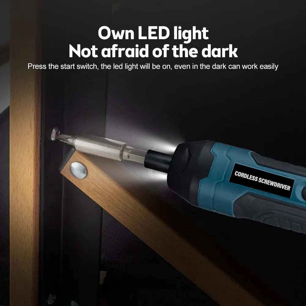 Mini Cordless Electric Screwdriver with Rechargeable Battery - Smarsty