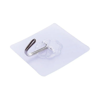 Transparent Stainless Steel Self-Adhesive Hooks for Easy Storage - Smarsty