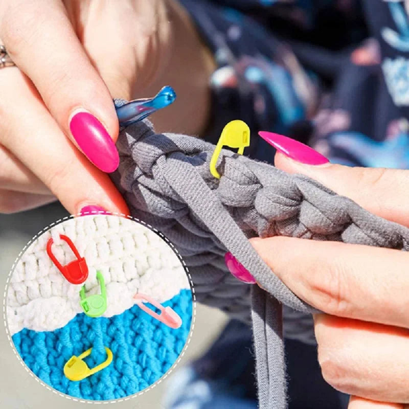 Plastic Locking Stitch Markers for Knitting Crafts - Smarsty