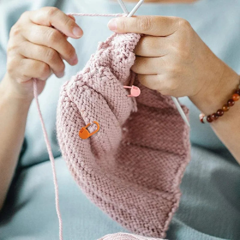 Plastic Locking Stitch Markers for Knitting Crafts - Smarsty
