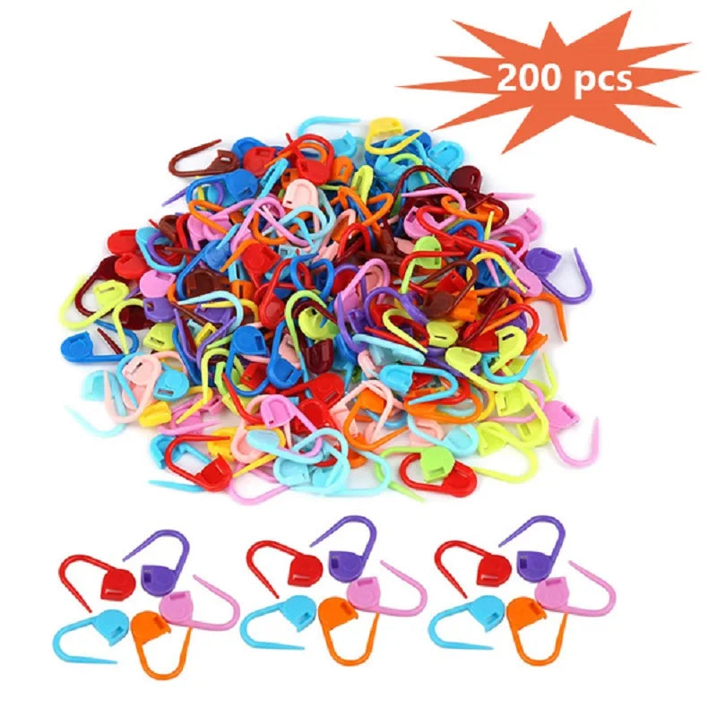 Plastic Locking Stitch Markers for Knitting Crafts - Smarsty