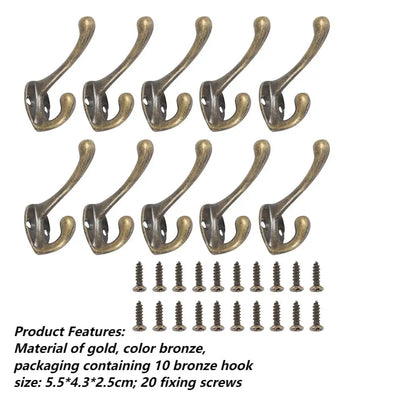 Heavy Duty Vintage Coat Hooks Wall Mounted Set - Smarsty