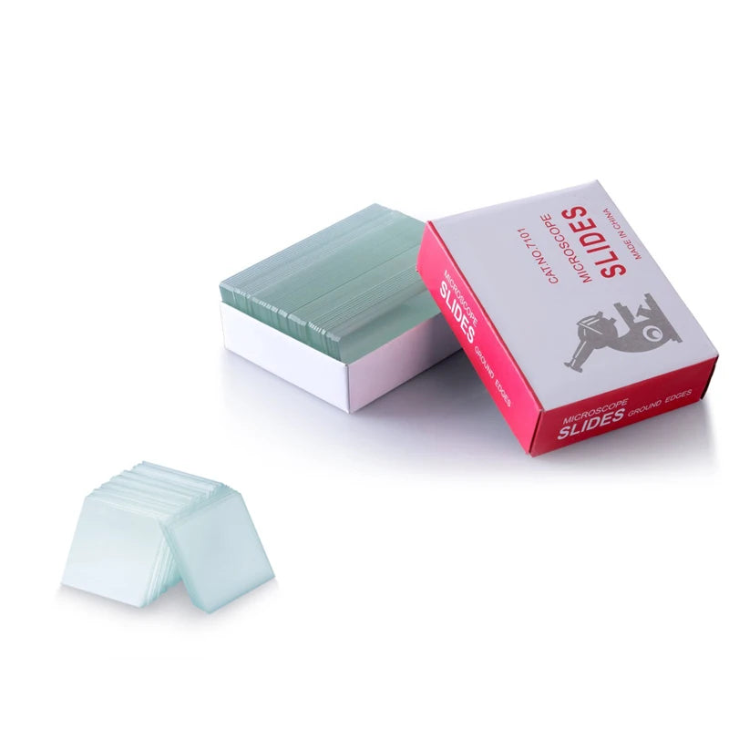 50pcs Pre-Cleaned Microscope Slides with Cover Glass - Smarsty