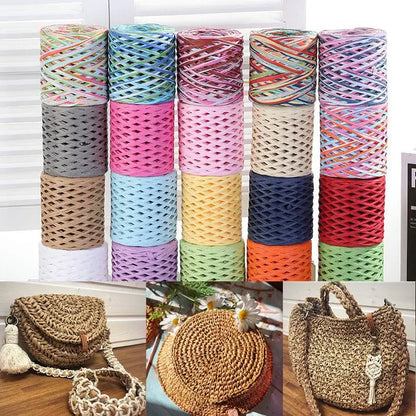 Natural Raffia Straw Yarn 200M for DIY Projects - Smarsty