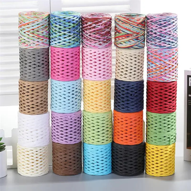 Natural Raffia Straw Yarn 200M for DIY Projects - Smarsty