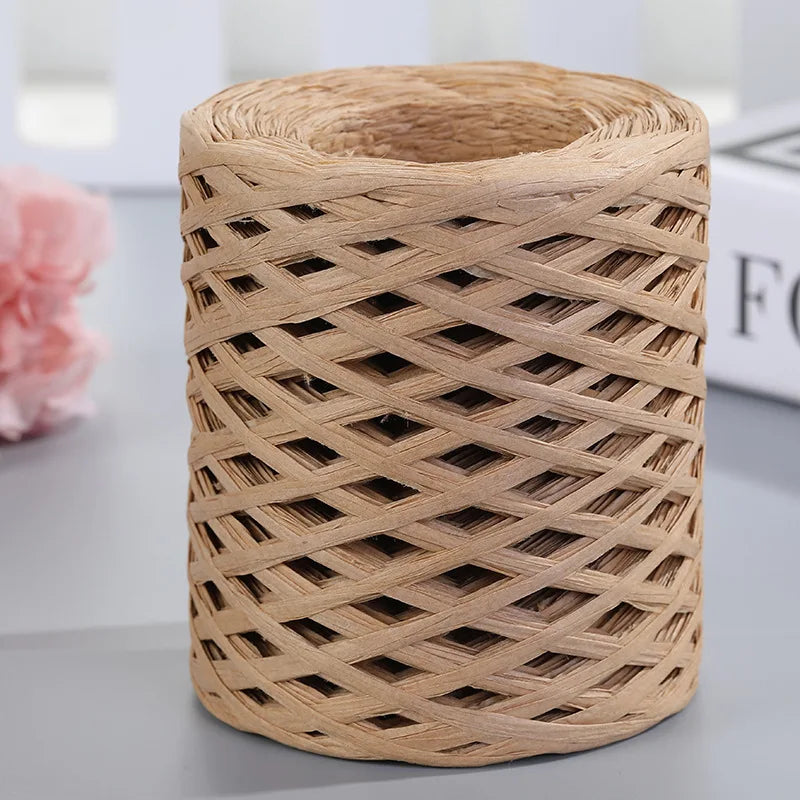 Natural Raffia Straw Yarn 200M for DIY Projects - Smarsty